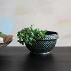 Basket Weave Green Bowl