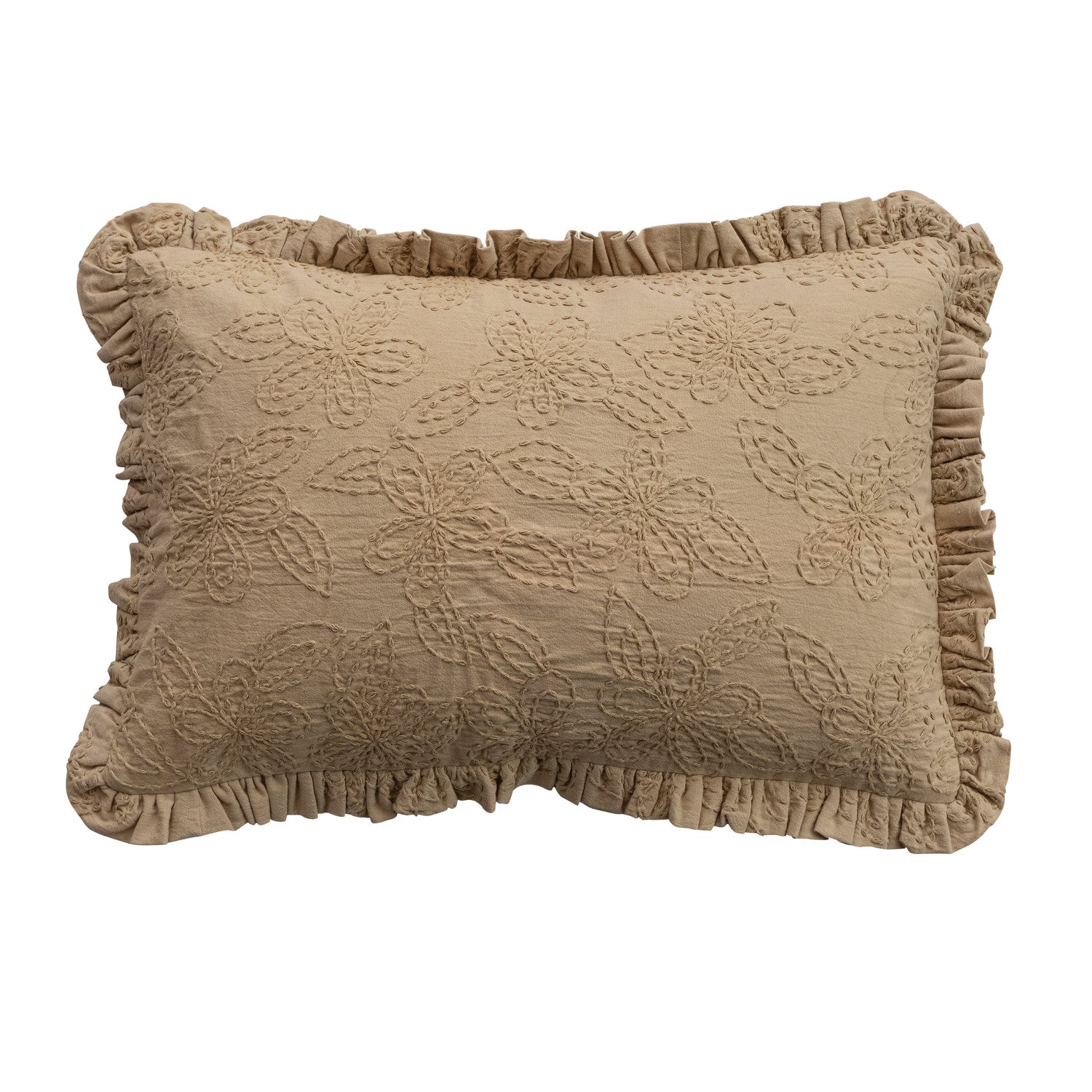 Woven Cotton Lumbar Pillow