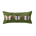 Velvet Butterfly Embroidered Pillow