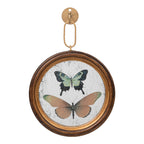 Round Antique Mirror Butterfly Print