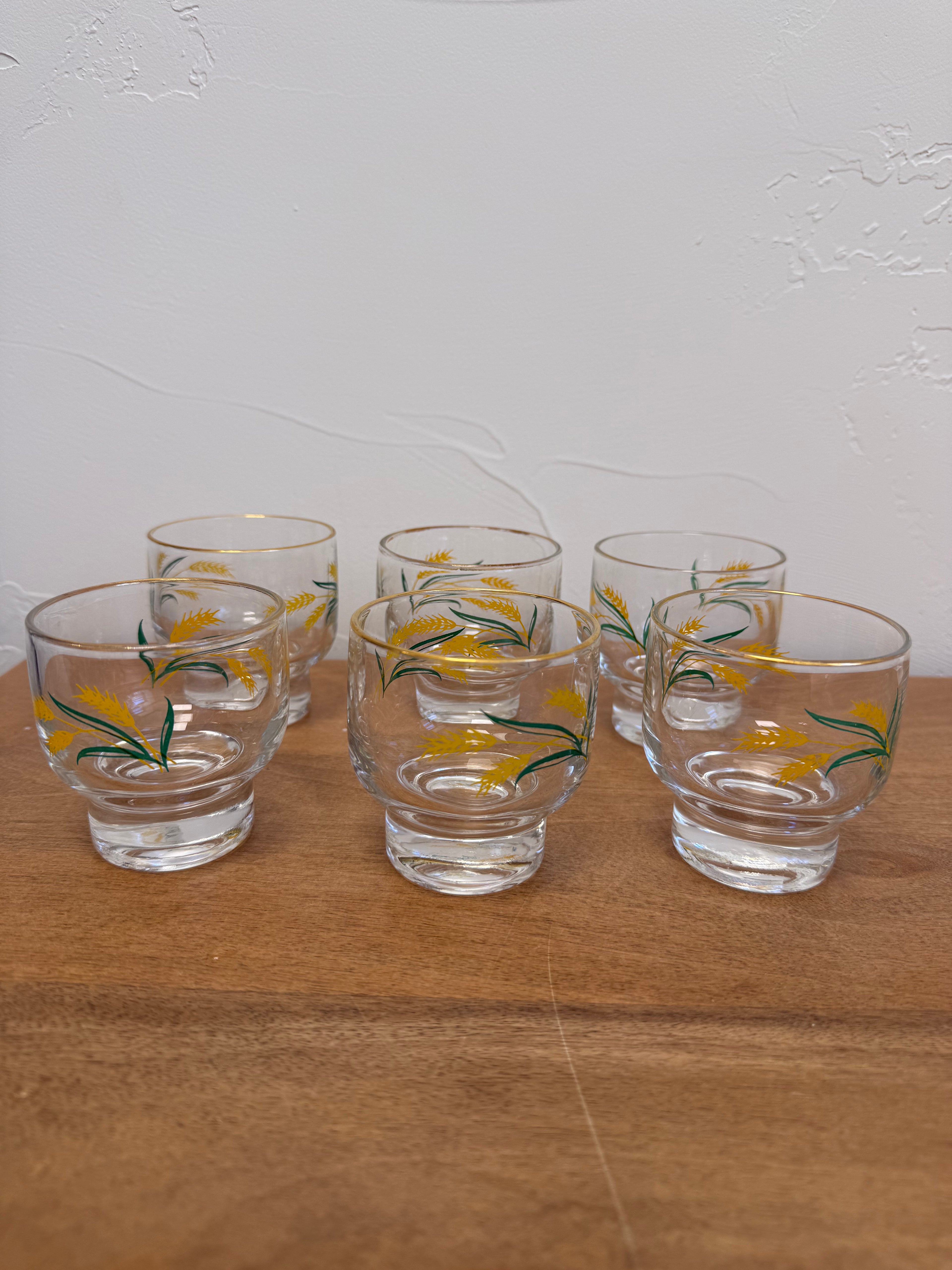 Vintage MCM Wheat Set 5