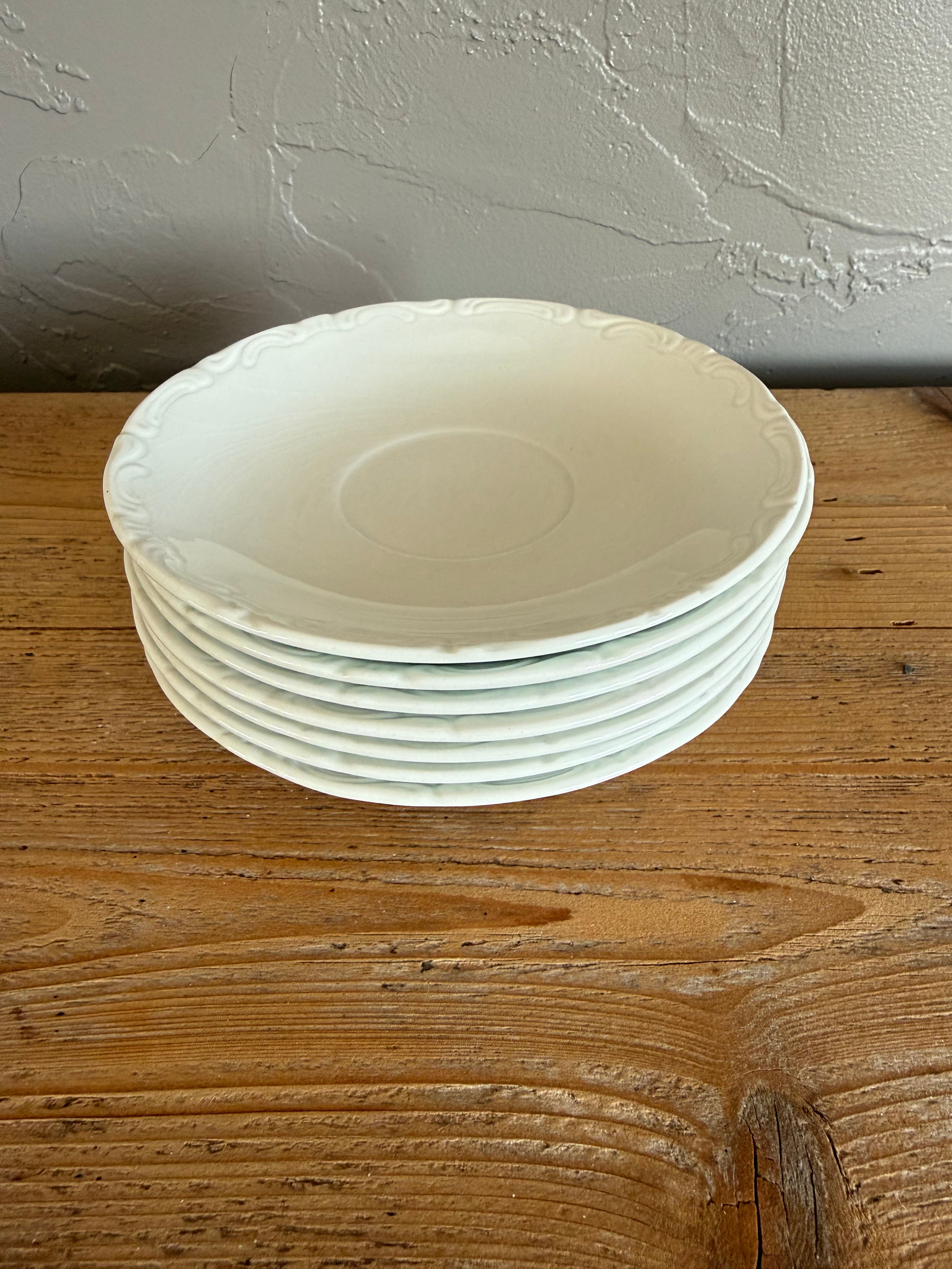 Vintage Ironstone Pontesa Saucers Set 6