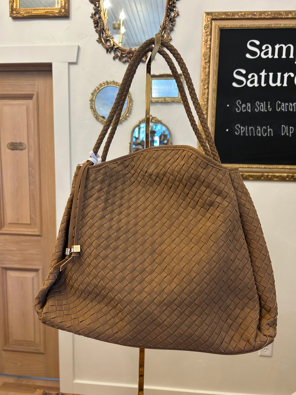 KL Suede Nova Woven LG Bag