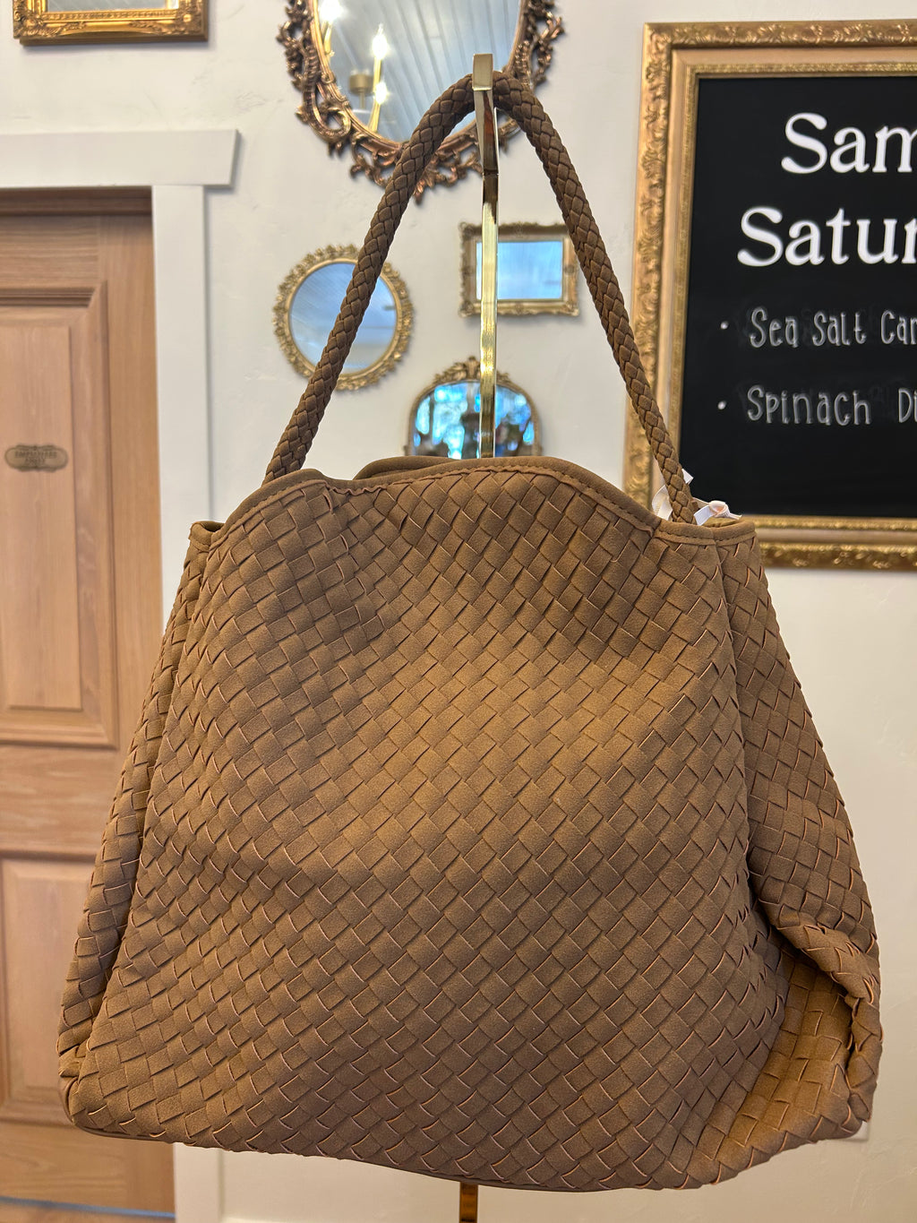 KL Suede Nova Woven LG Bag
