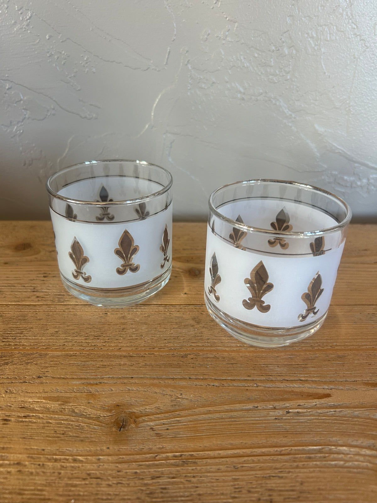 Vintage Fleur Glasses Set 2