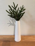 10.5" White Narrow Cone Vase