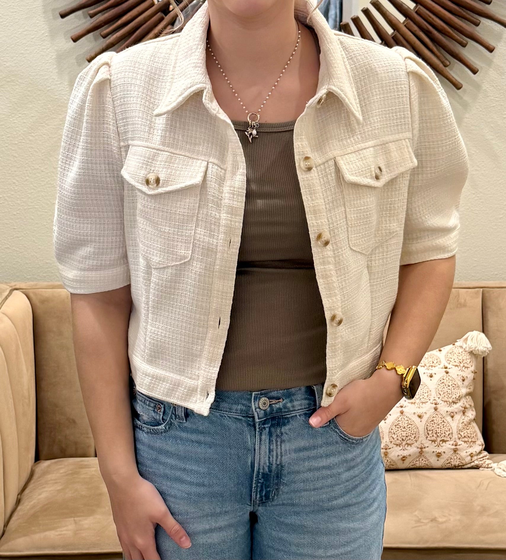 Love Language Crop Jacket