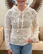 Dana Raglan Long Sleeve Crochet Hoodie
