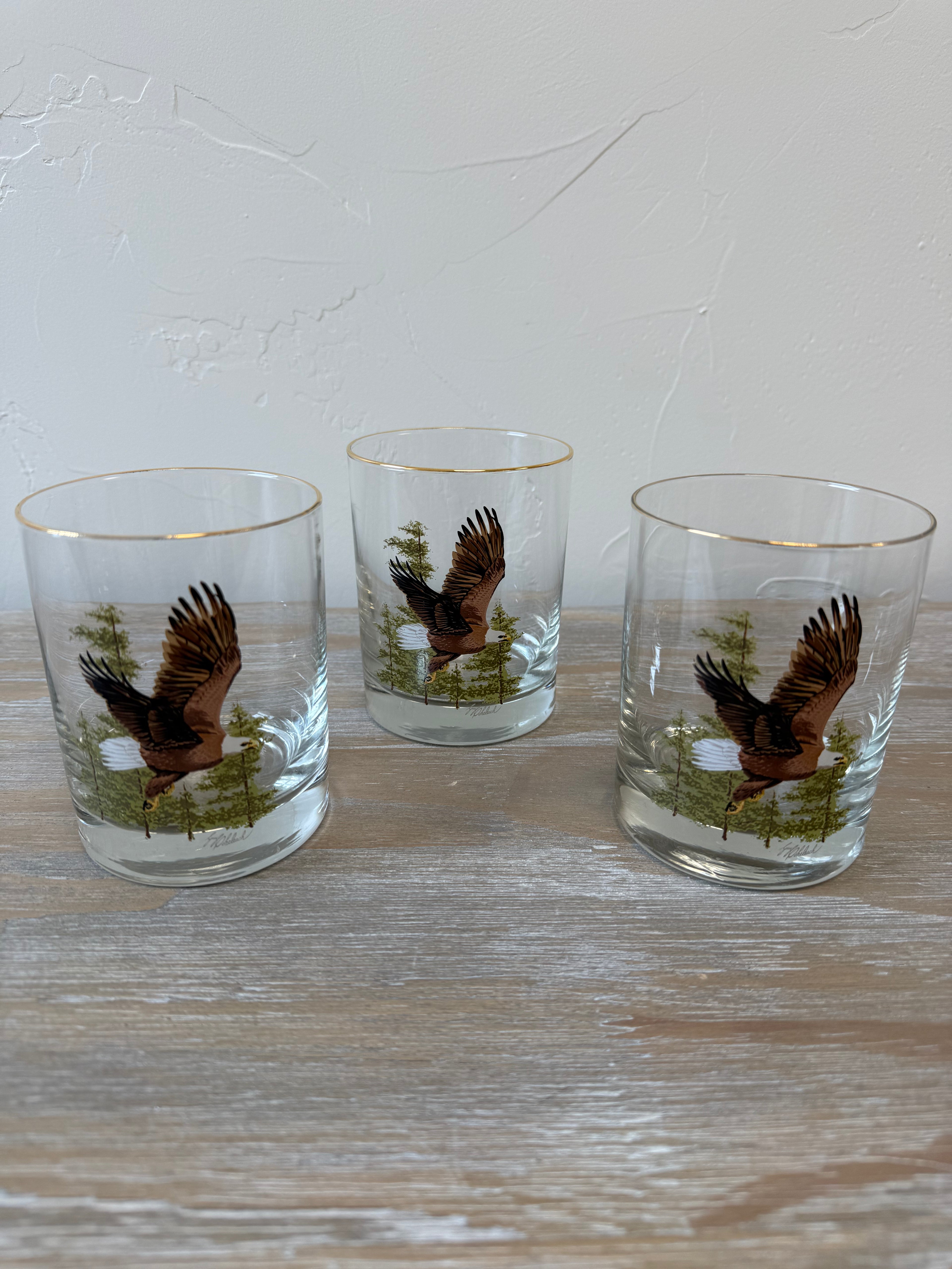 Vintage Eagle Lowball Glasses
