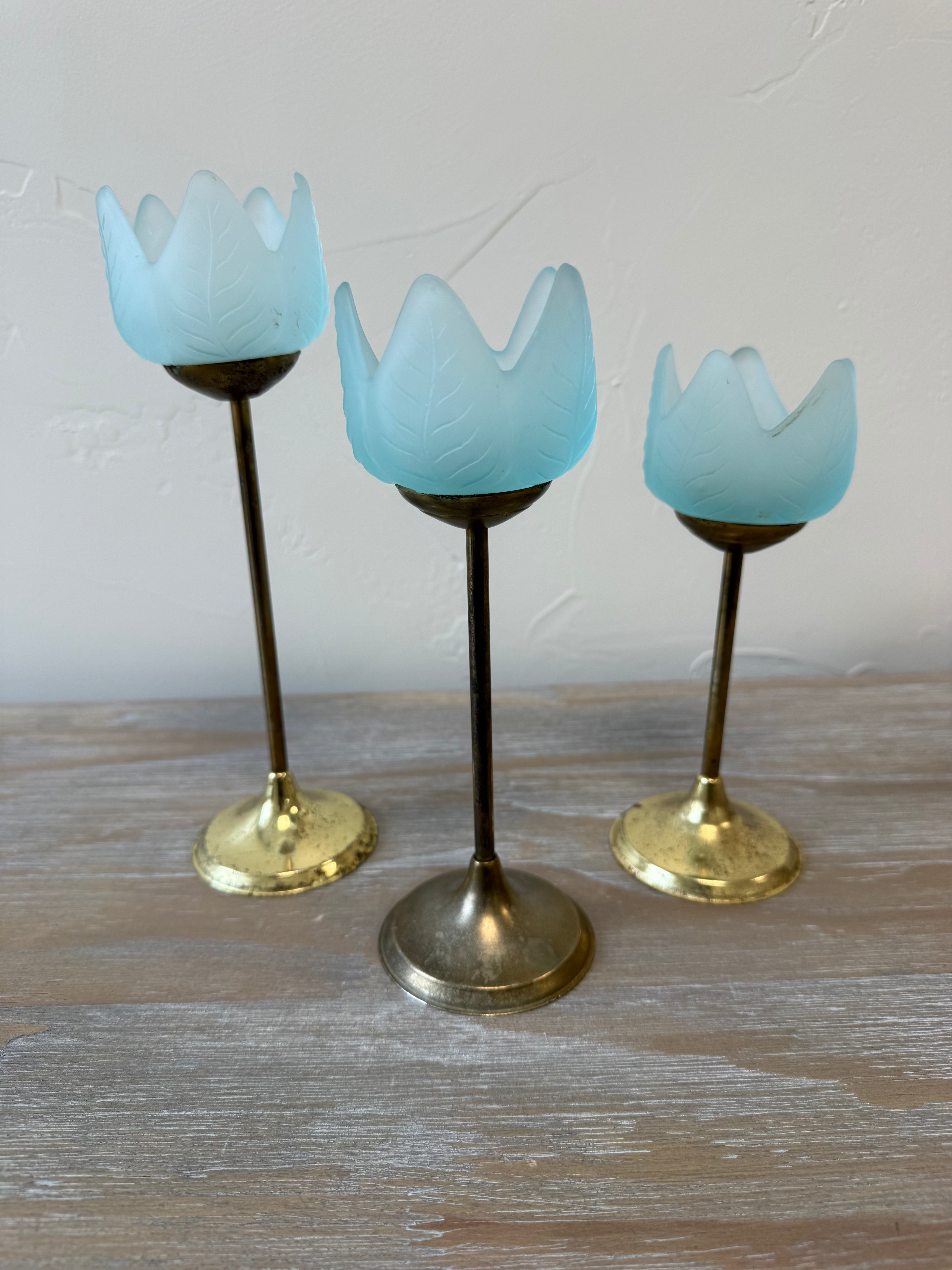 Vintage Tulip Tea light set 3