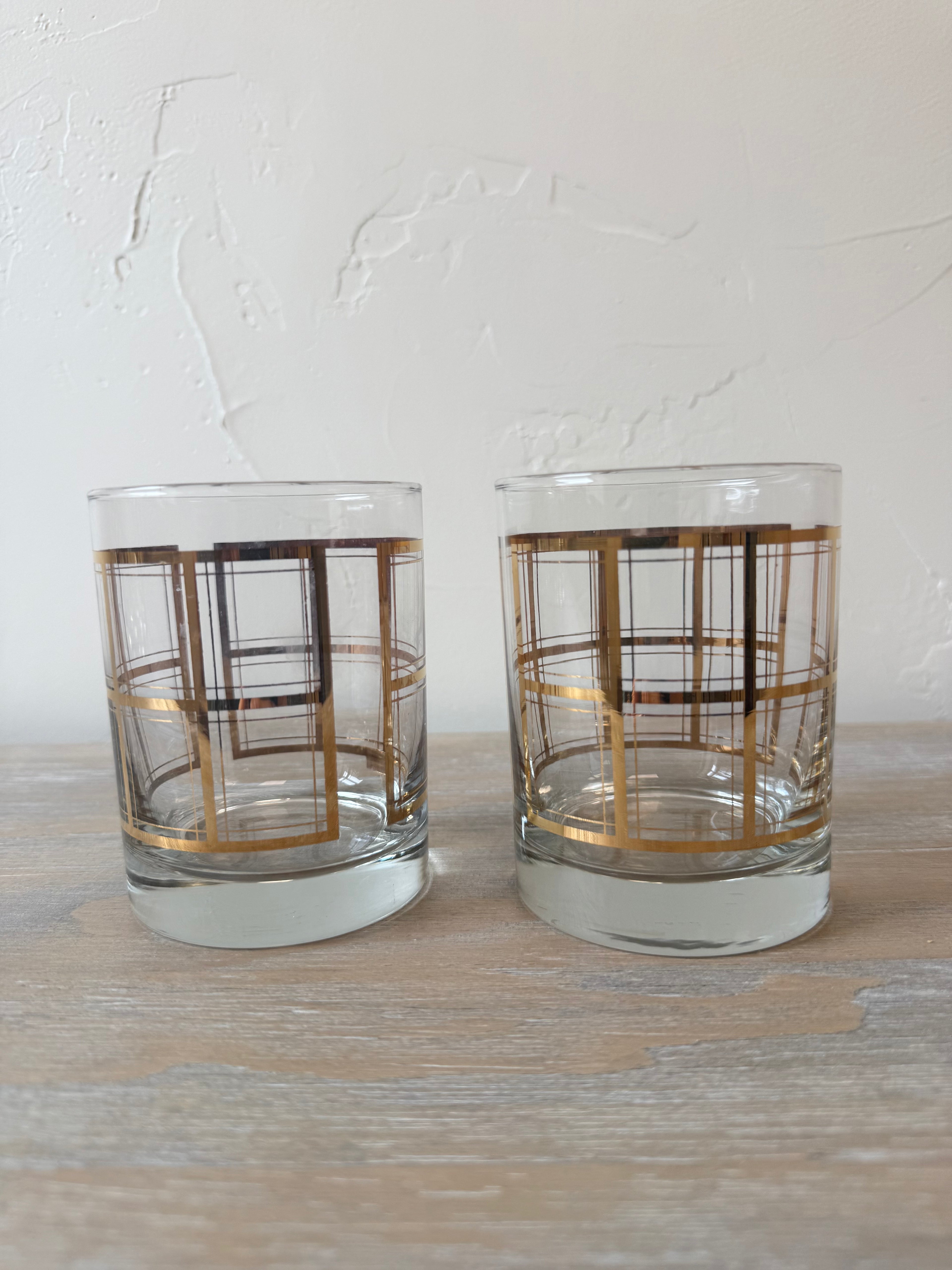 Vintage Culver Low Ball Glasses