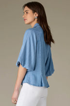 Willow Bubble Sleeve Button Down Top