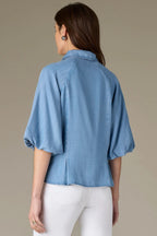 Willow Bubble Sleeve Button Down Top