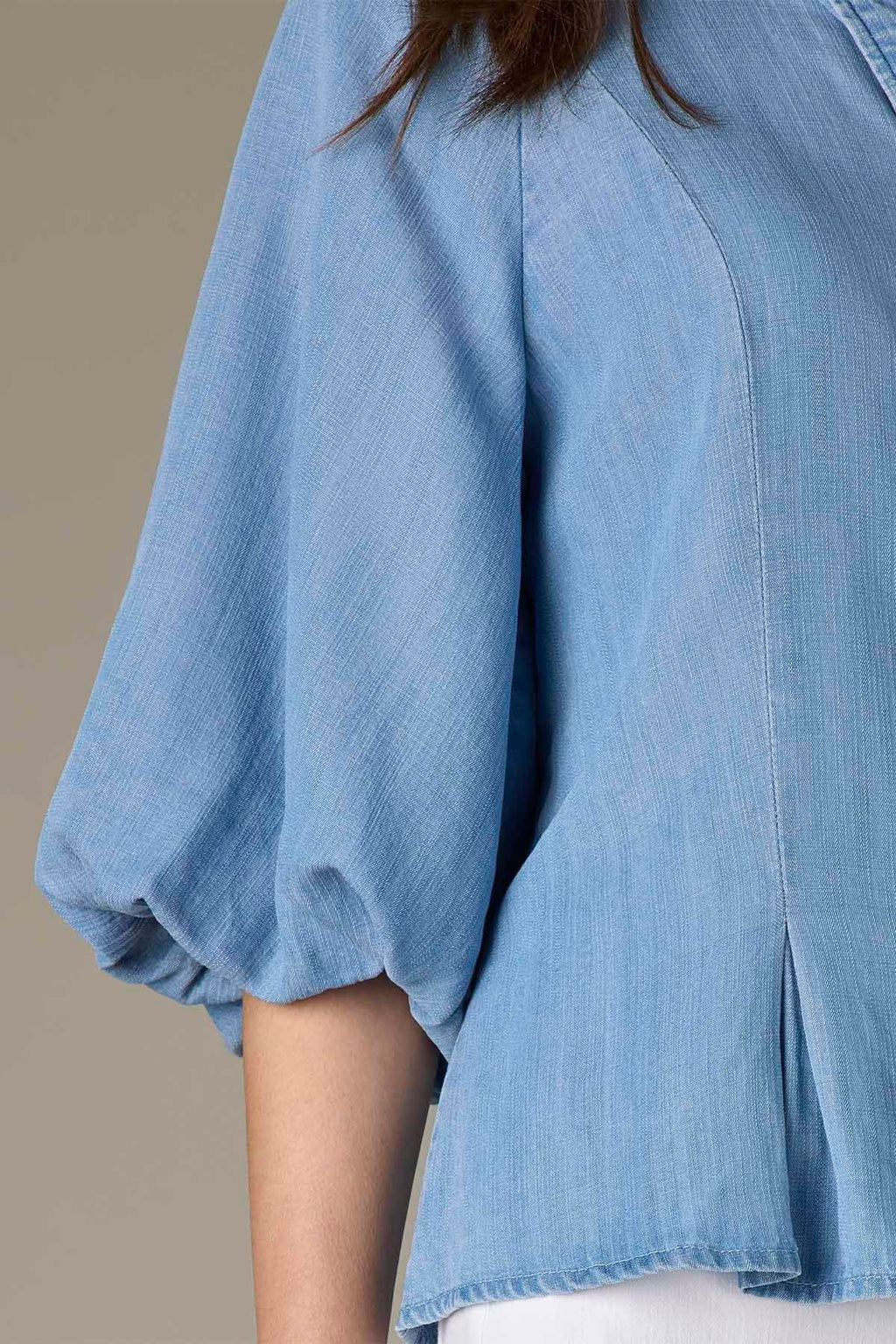 Willow Bubble Sleeve Button Down Top