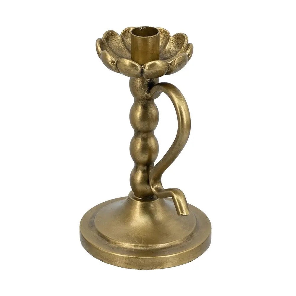 Gold Iron Candle Holder Set
