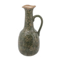 Ceramic Pitcher Vase W/Floral Motif