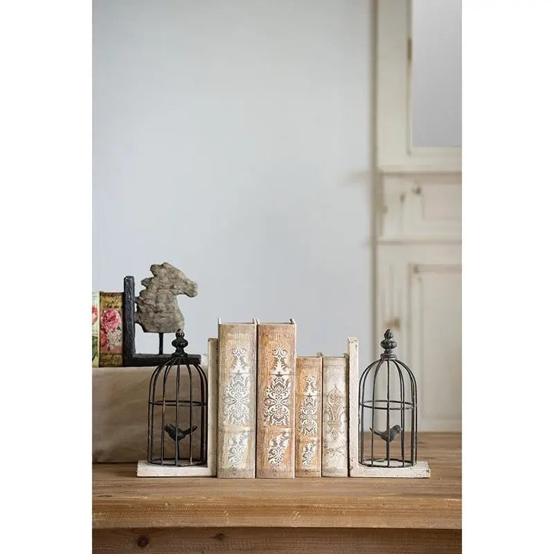 Birdcage Bookends S/2