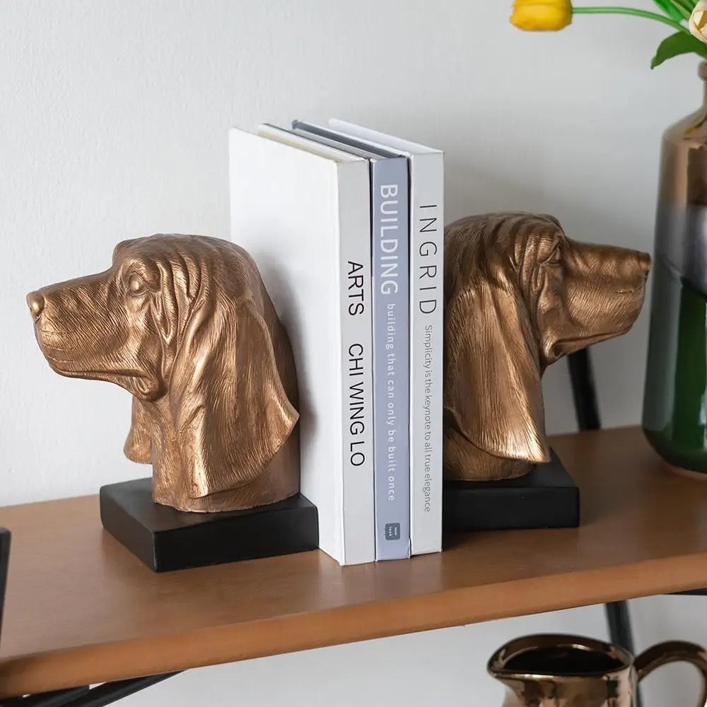 Dog Head Bookends S/2