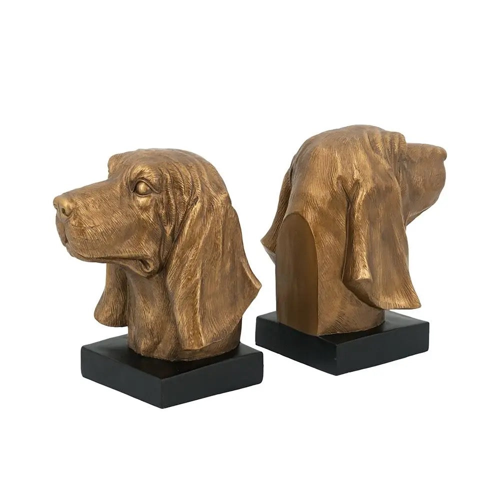 Dog Head Bookends S/2