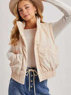BI Bomber Style Puffer Vest With Pockets*