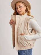 BI Bomber Style Puffer Vest With Pockets*
