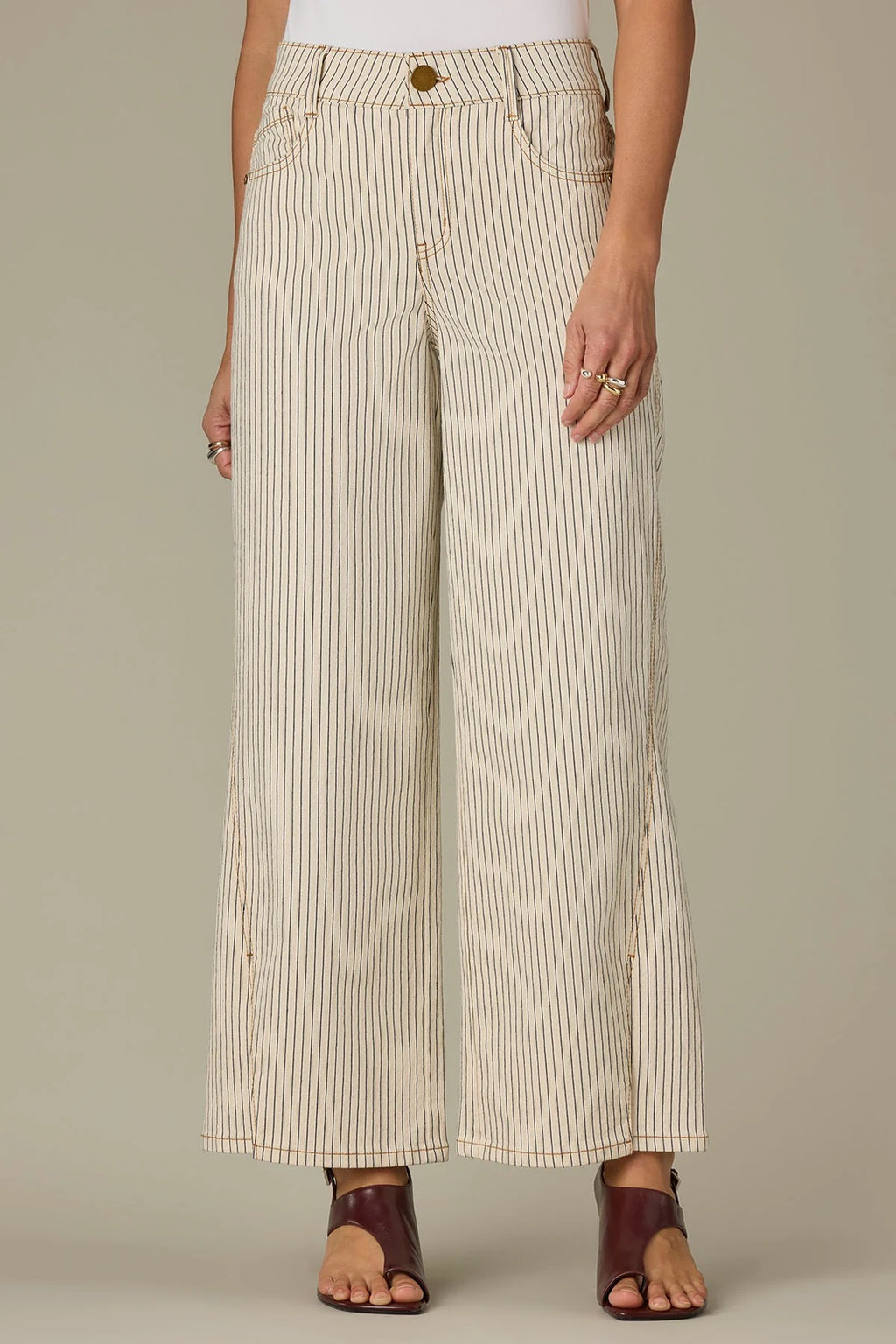 Sam Striped Wide Leg Jeans
