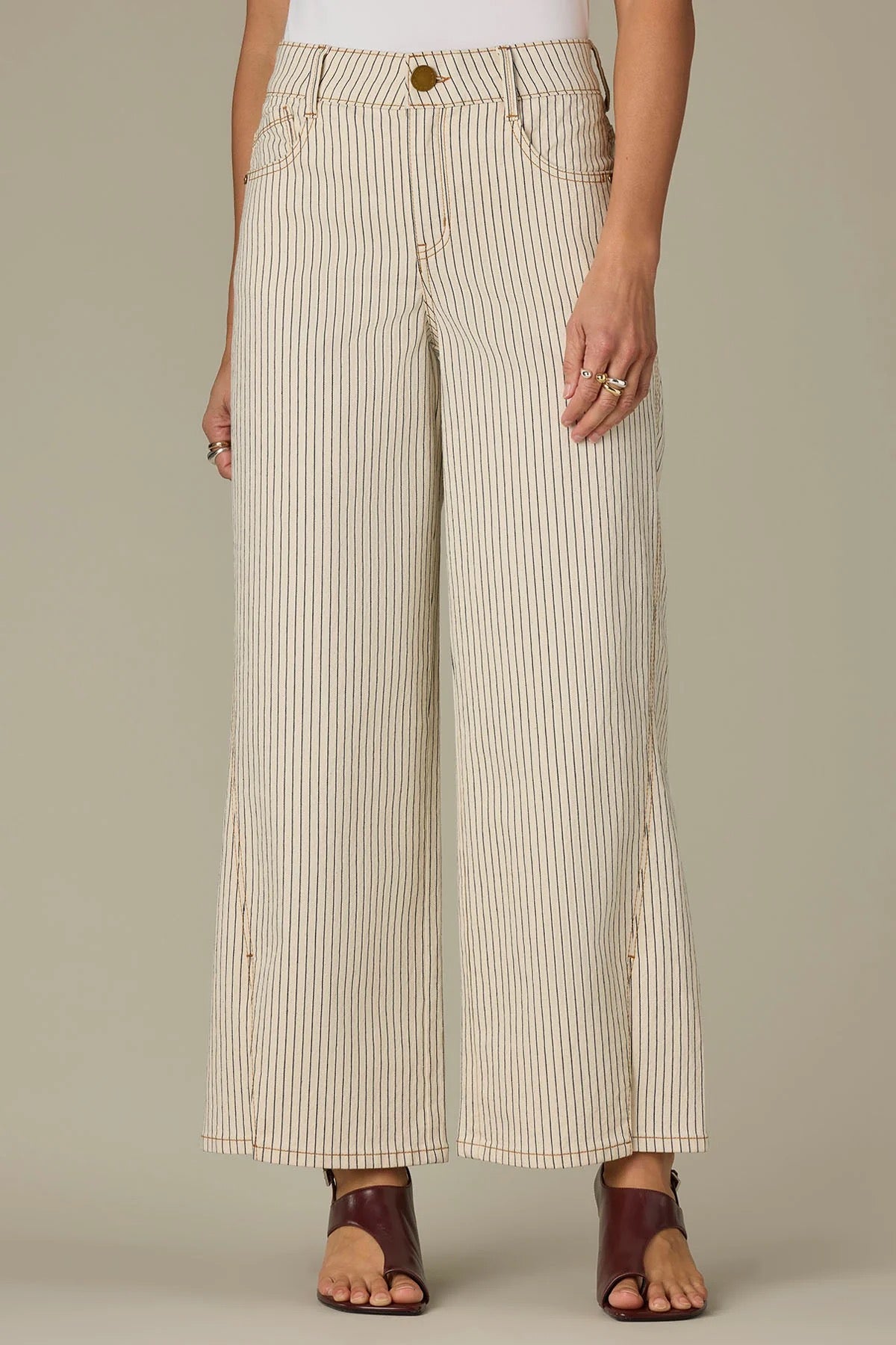Sam Striped Wide Leg Jeans
