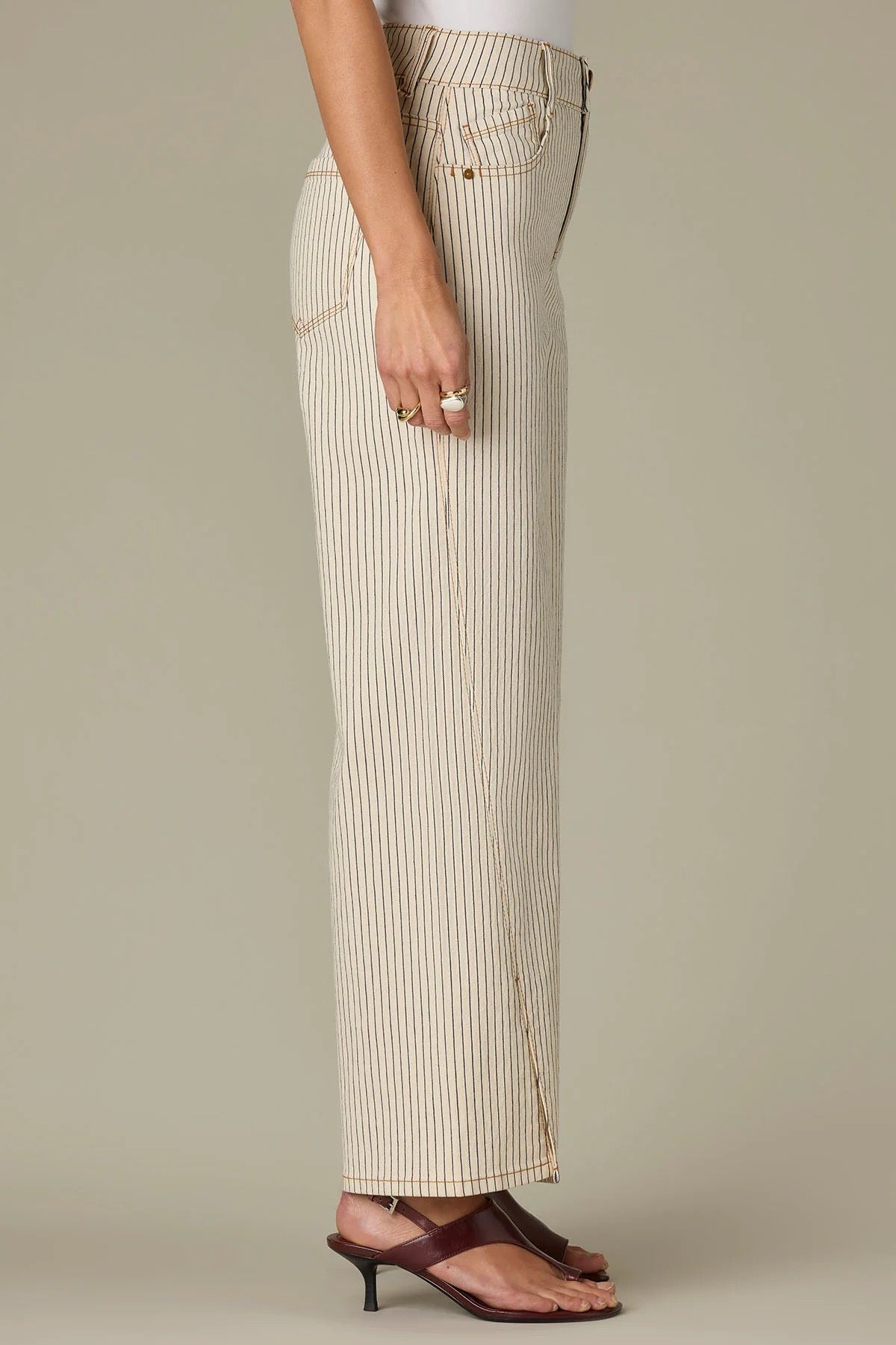 Sam Striped Wide Leg Jeans