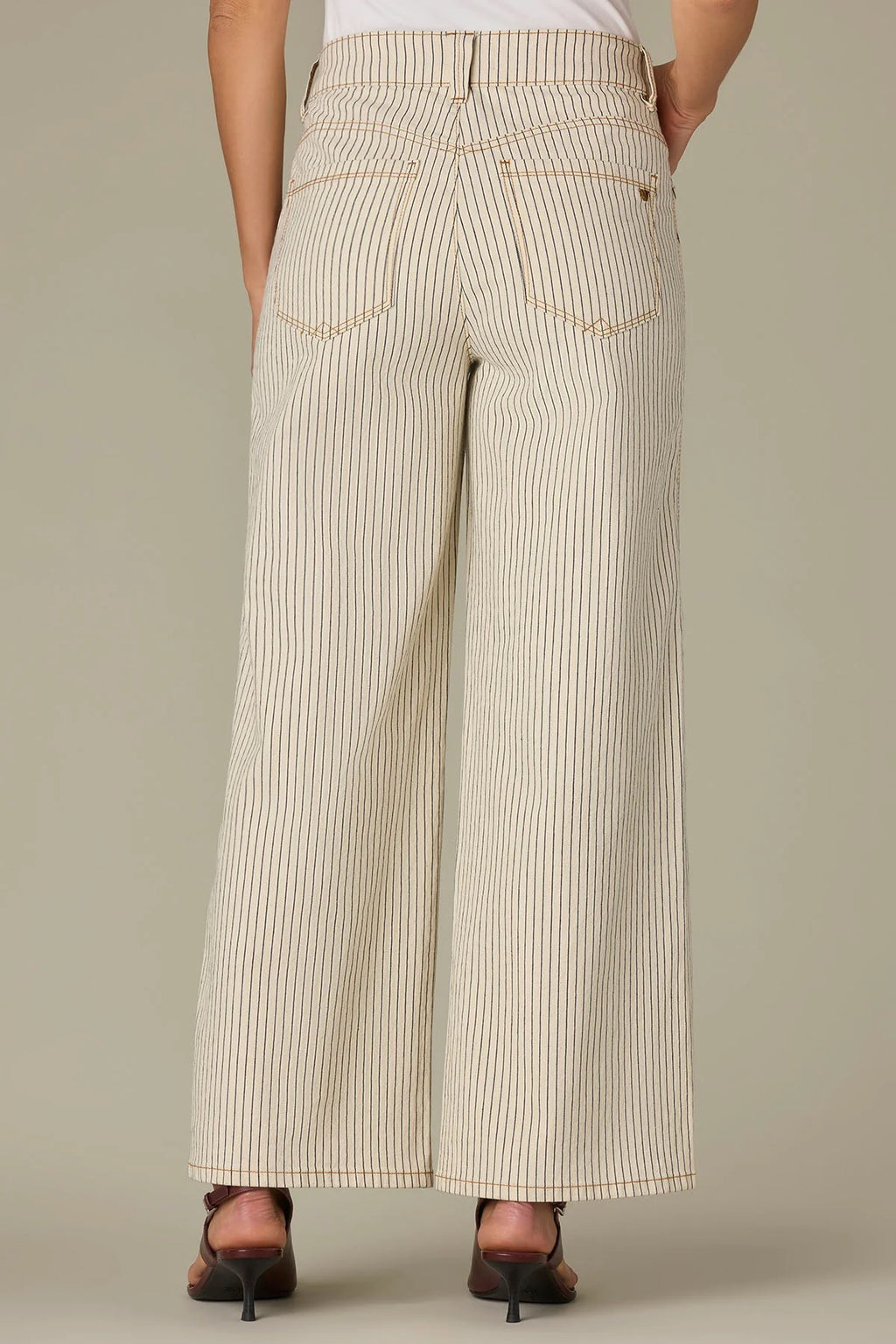 Sam Striped Wide Leg Jeans
