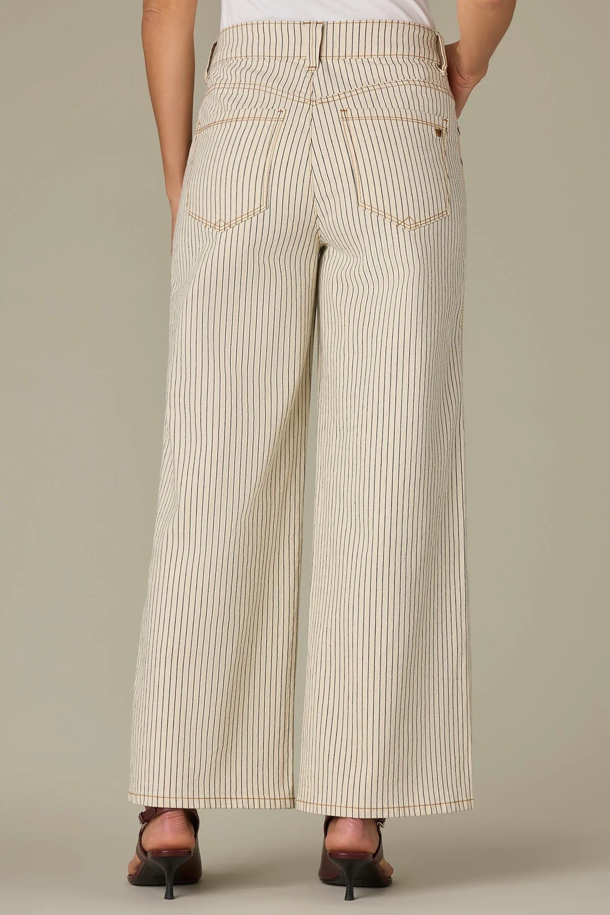 Sam Striped Wide Leg Jeans