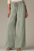 Nora Wide Leg Pants in Brown