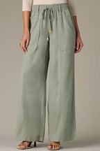 Nora Wide Leg Pants in Brown