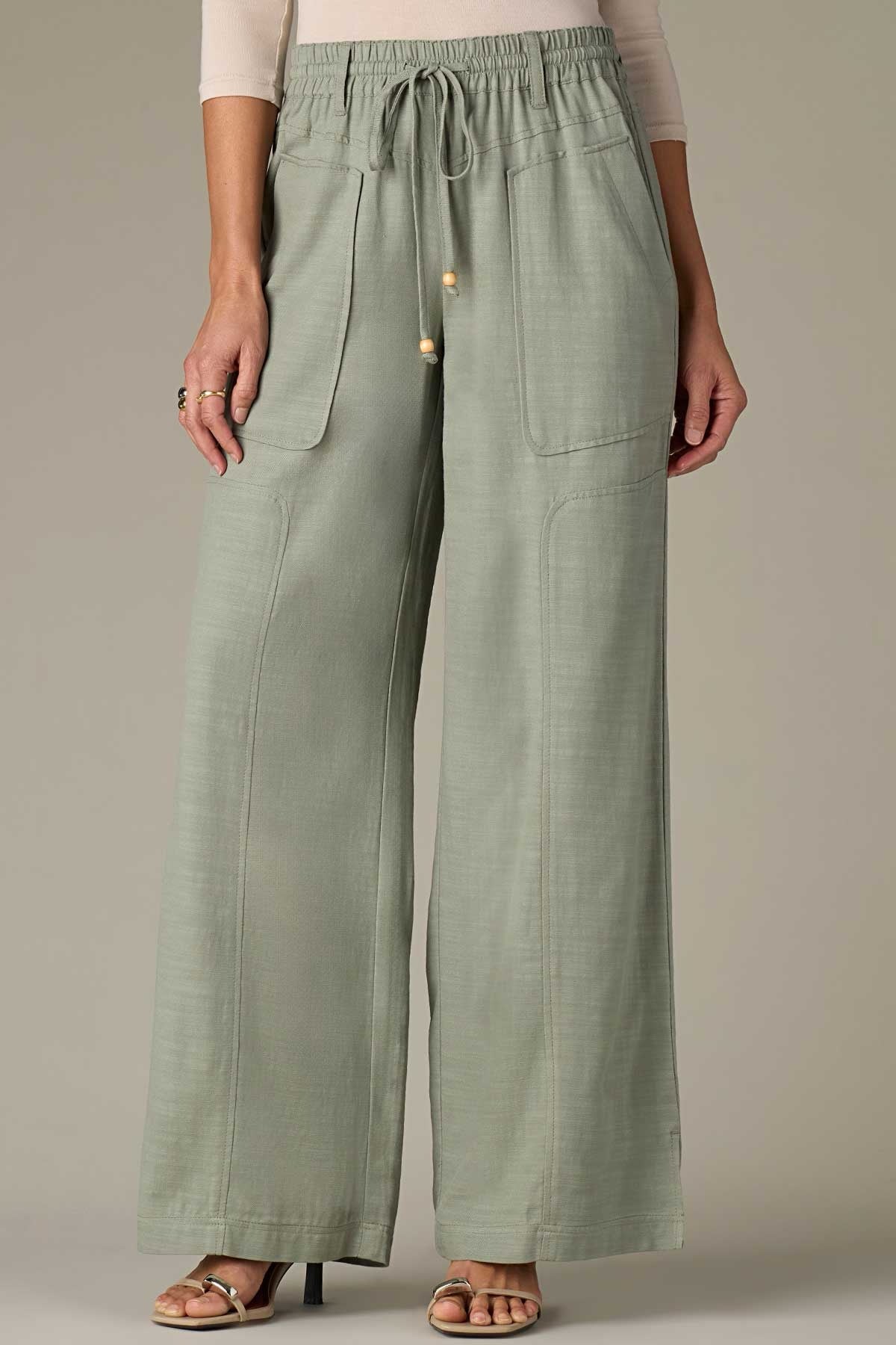 Nora Wide Leg Pants in Brown