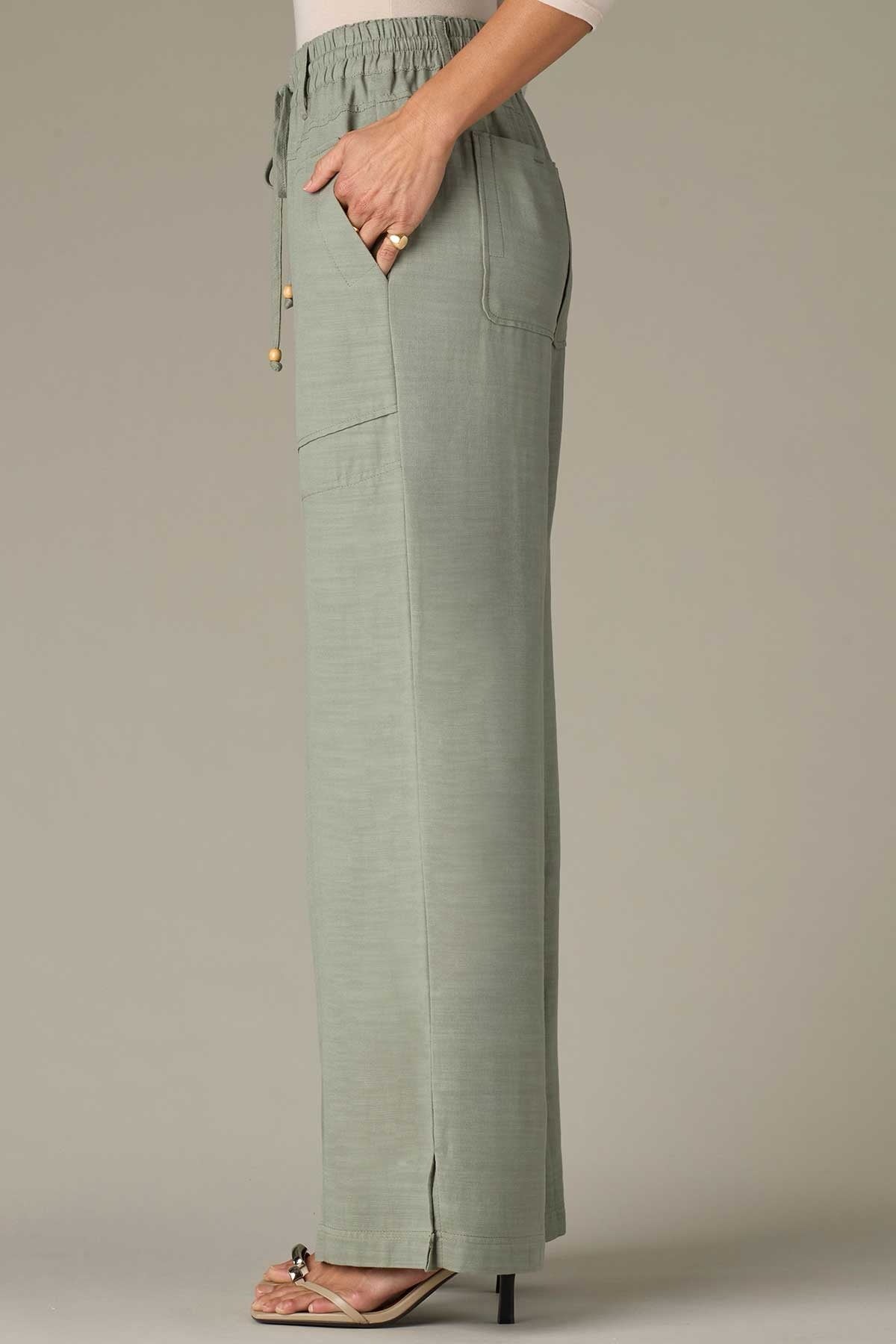 Nora Wide Leg Pants in Brown