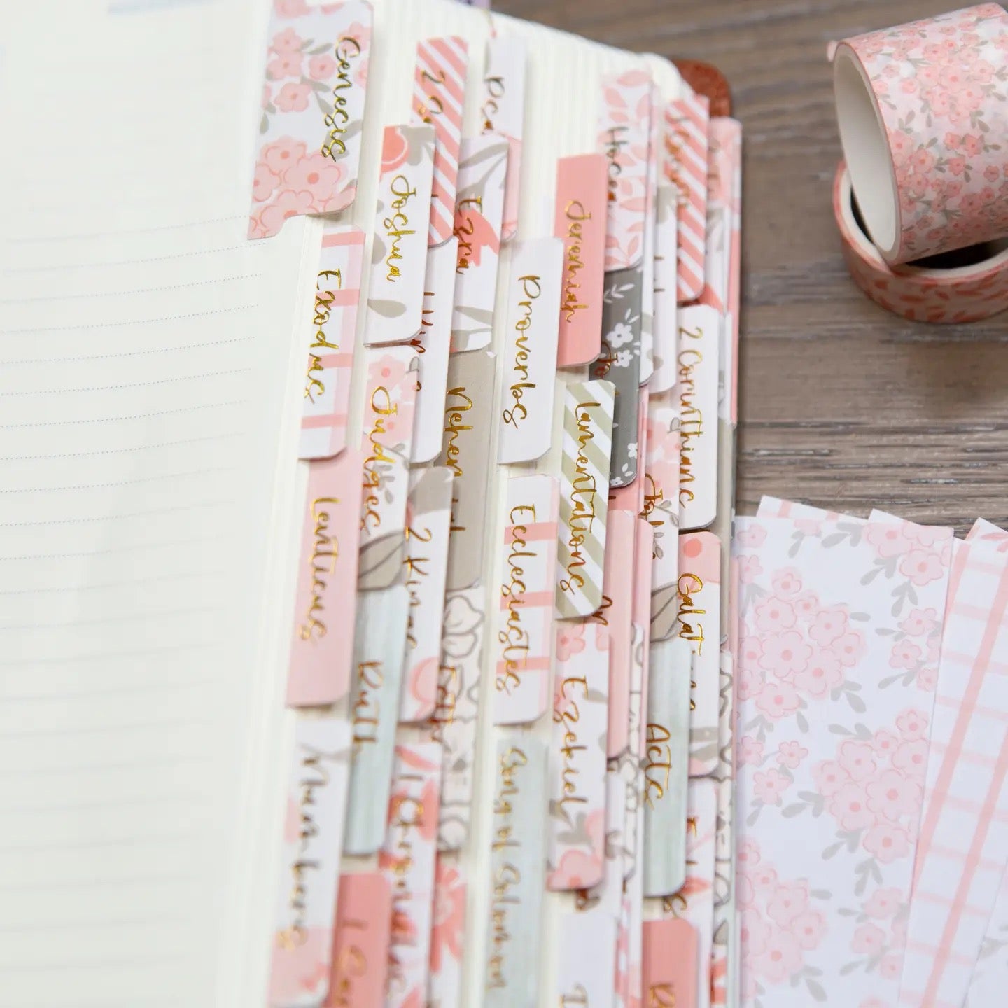 Pretty Peach Bible Book Tabs