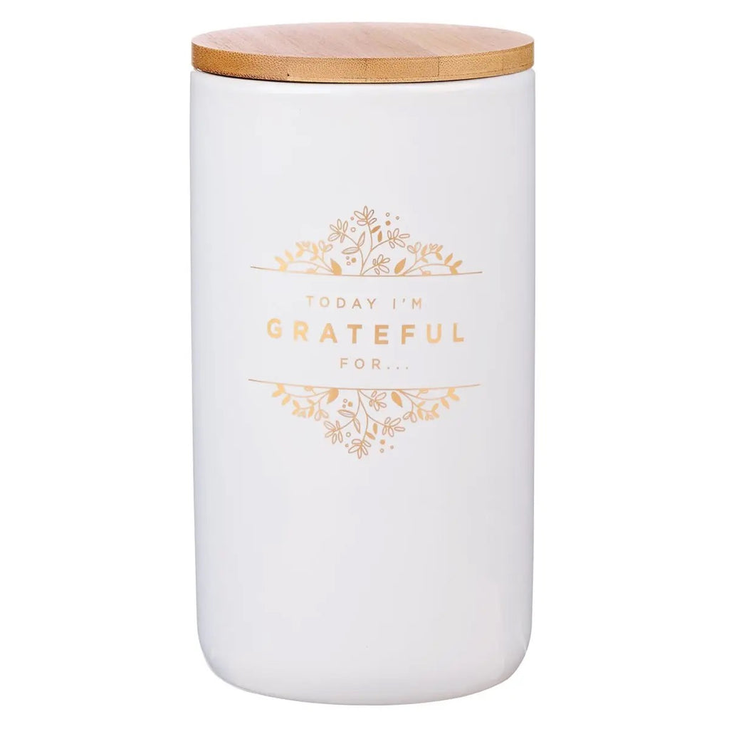 Grateful Ceramic Gratitude Jar With Cards*