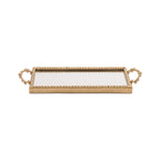 Gold Finish Iron & Glass Mirror Tray