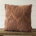 Stonewash Terracotta Leaf Pillow