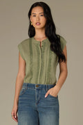 Margo Button Down Woven Top
