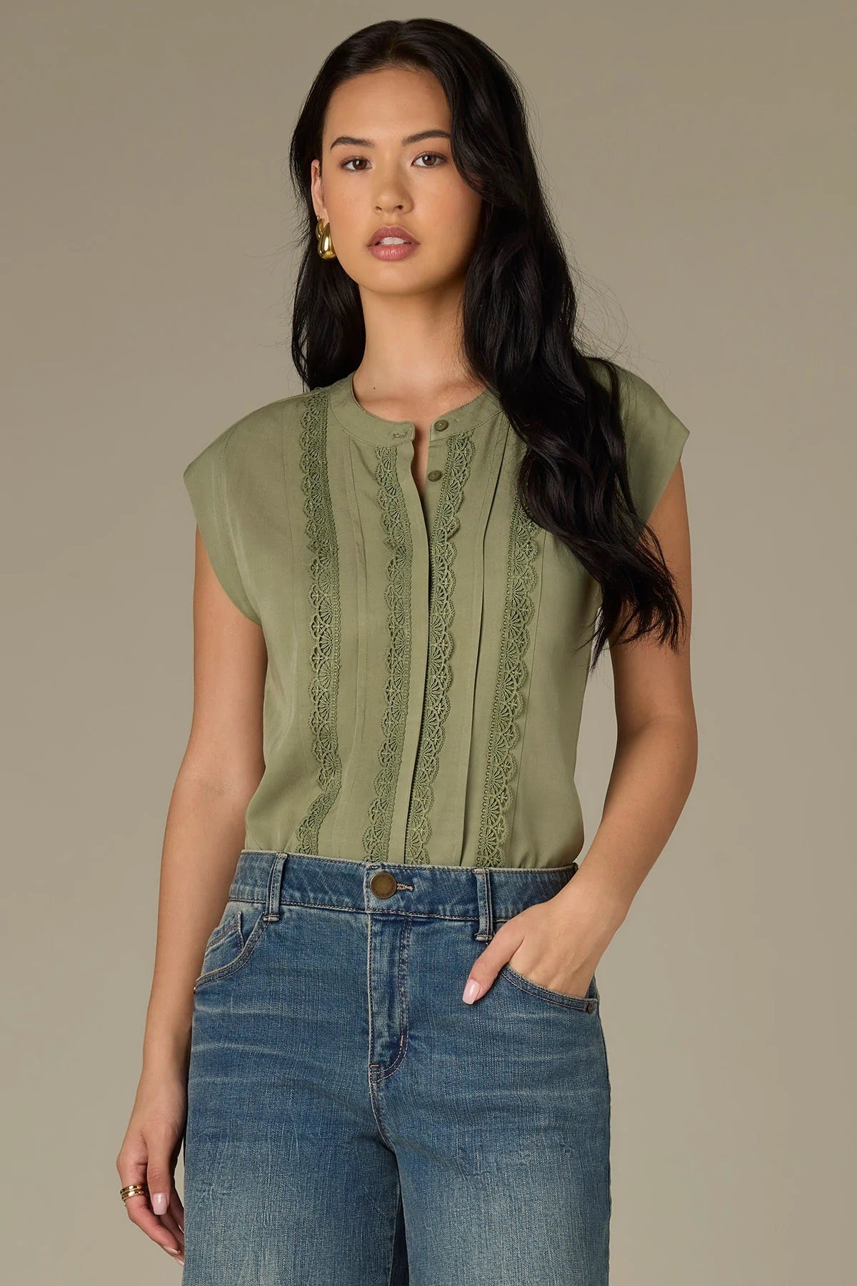 Margo Button Down Woven Top