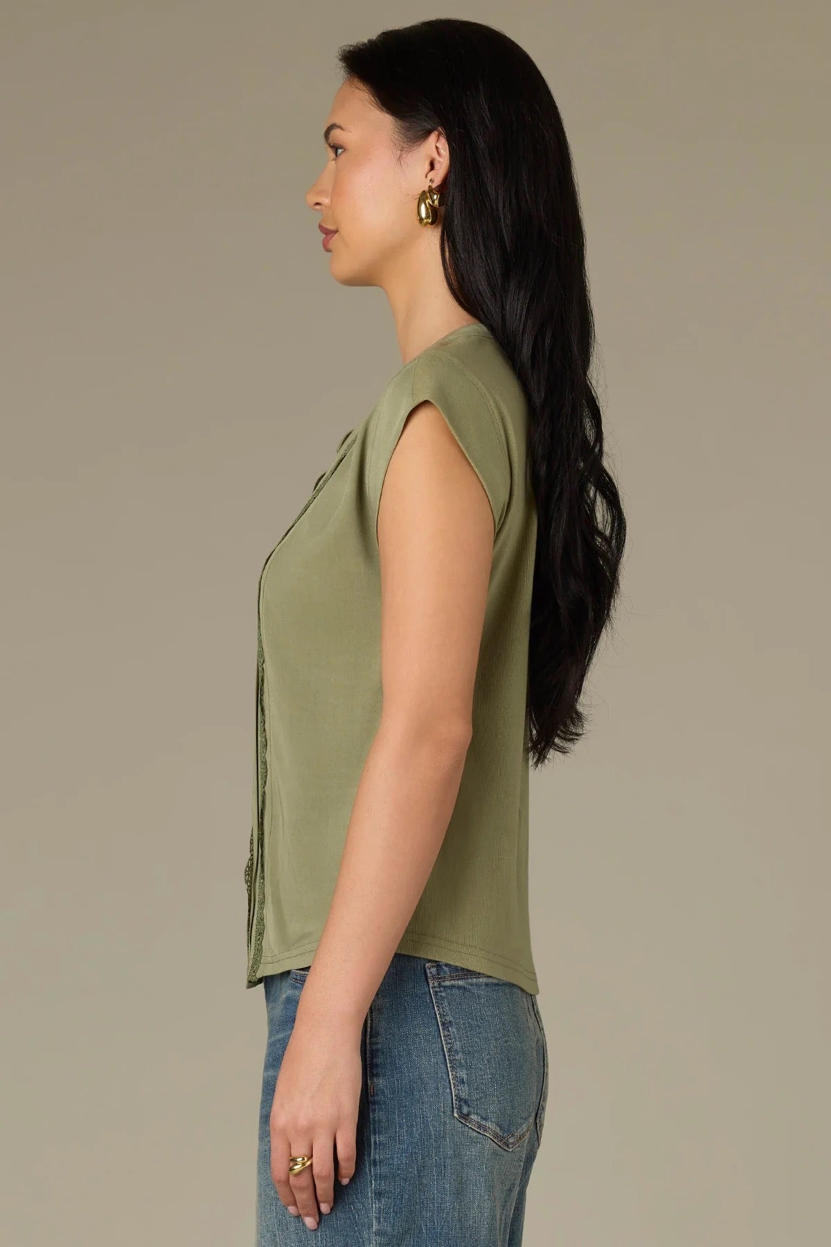 Margo Button Down Woven Top