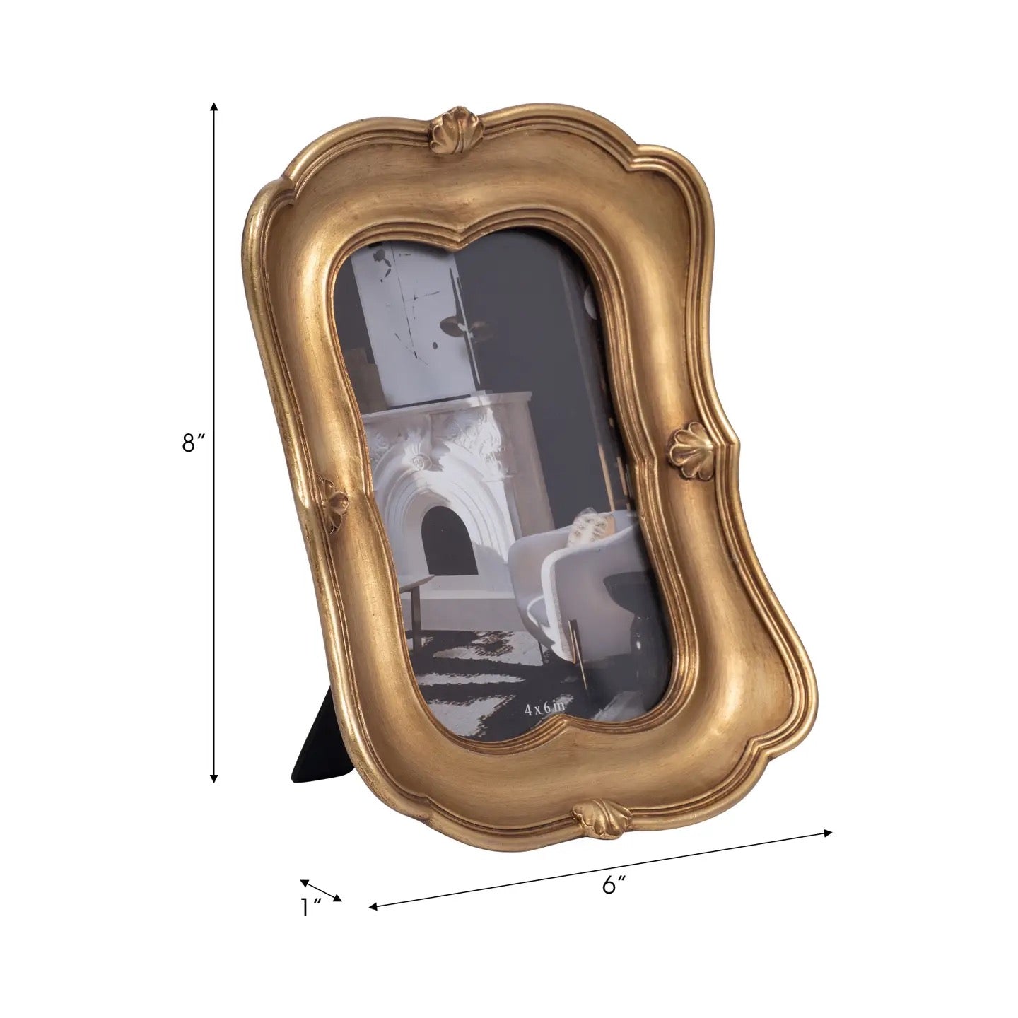 Gold Resin Decorative Vintage Photo Frame 4x6