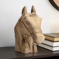 Wood Modern Carved Horse Head Figurine