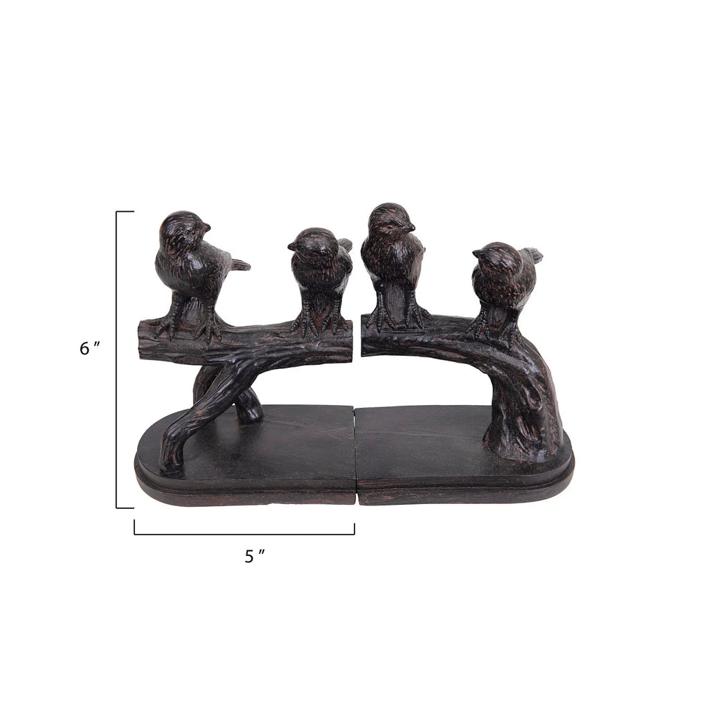 Bird On Branch Bookends S/2