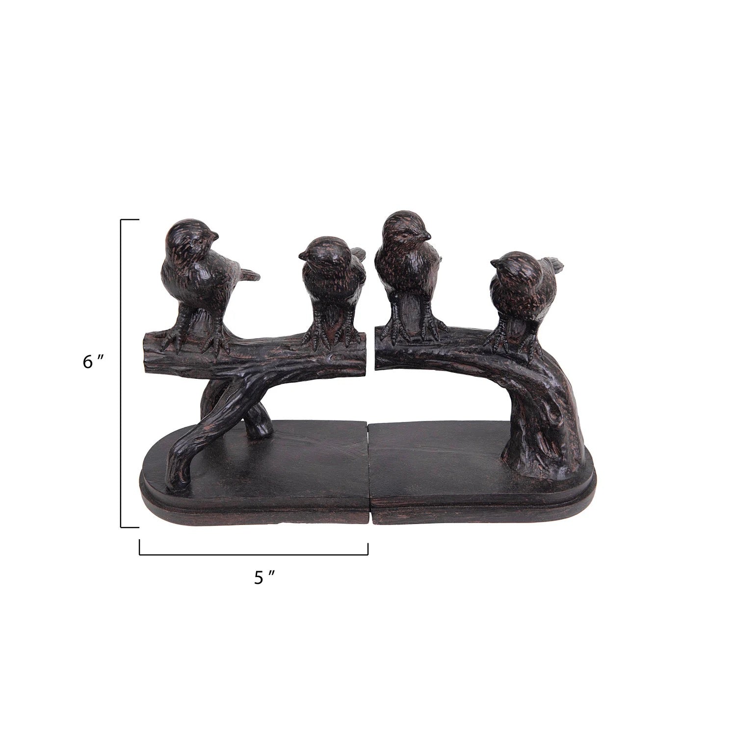 Bird On Branch Bookends S/2