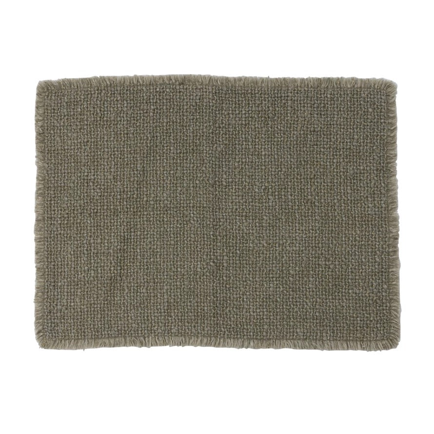 Woven Cotton Blend Placemat w/Metallic Thread