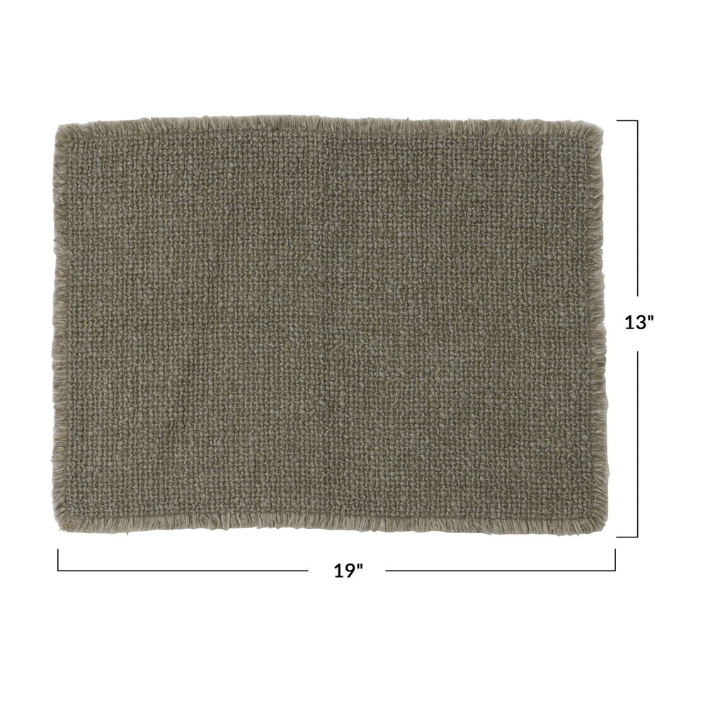 Woven Cotton Blend Placemat w/Metallic Thread