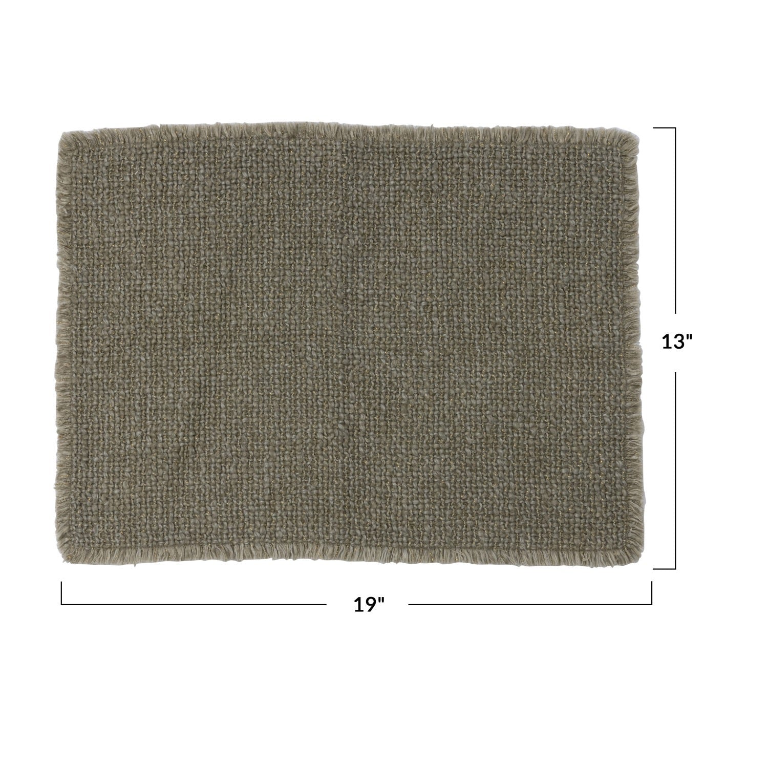 Woven Cotton Blend Placemat w/Metallic Thread