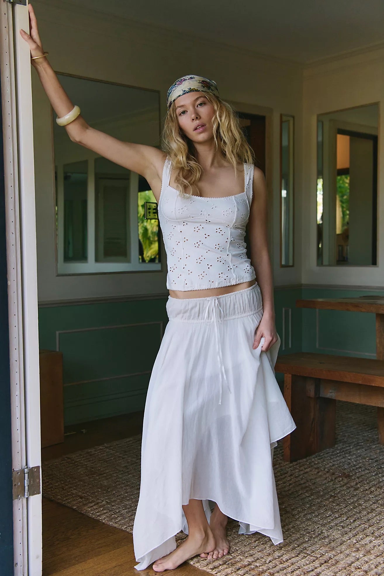 Free People Full Bloom Eyelet Cami