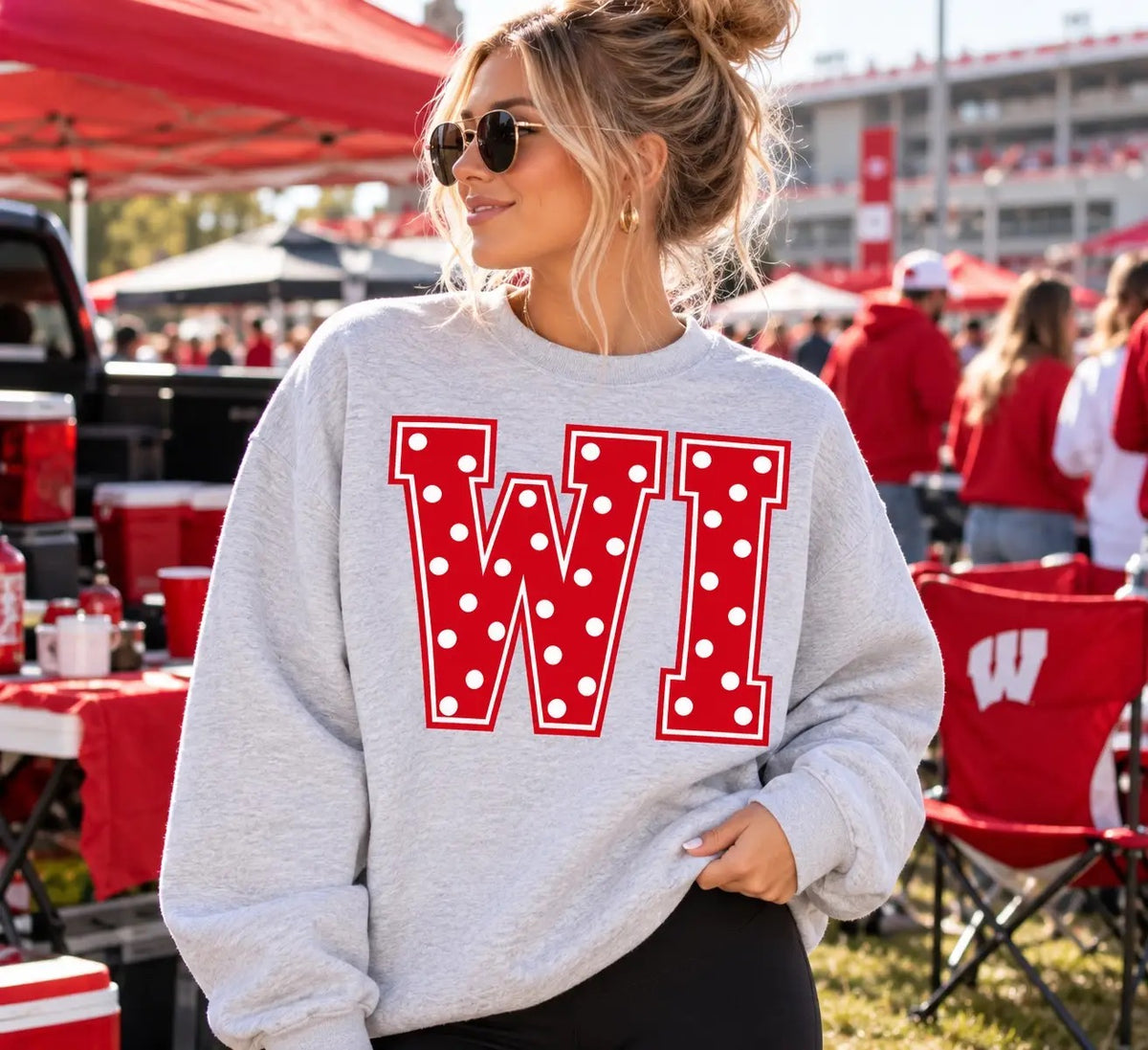 WI Polka Dot Crewneck